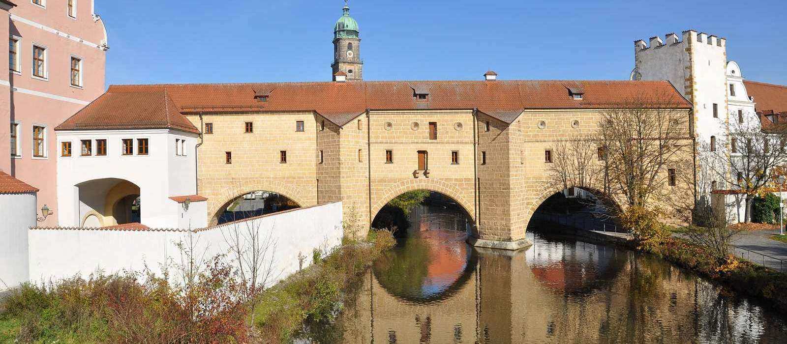 Stadtbrille über der Vils in Amberg