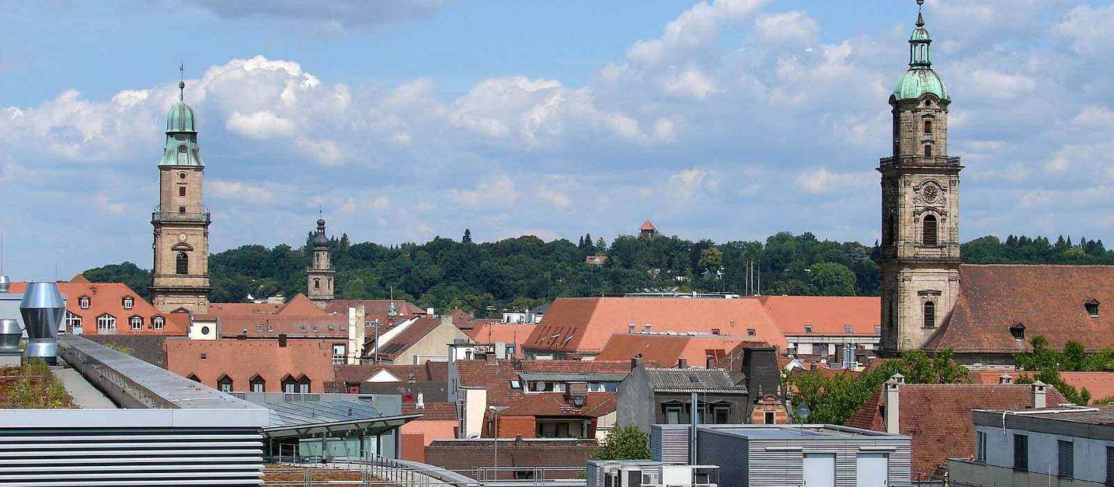 Blick über die Erlanger Innenstadt